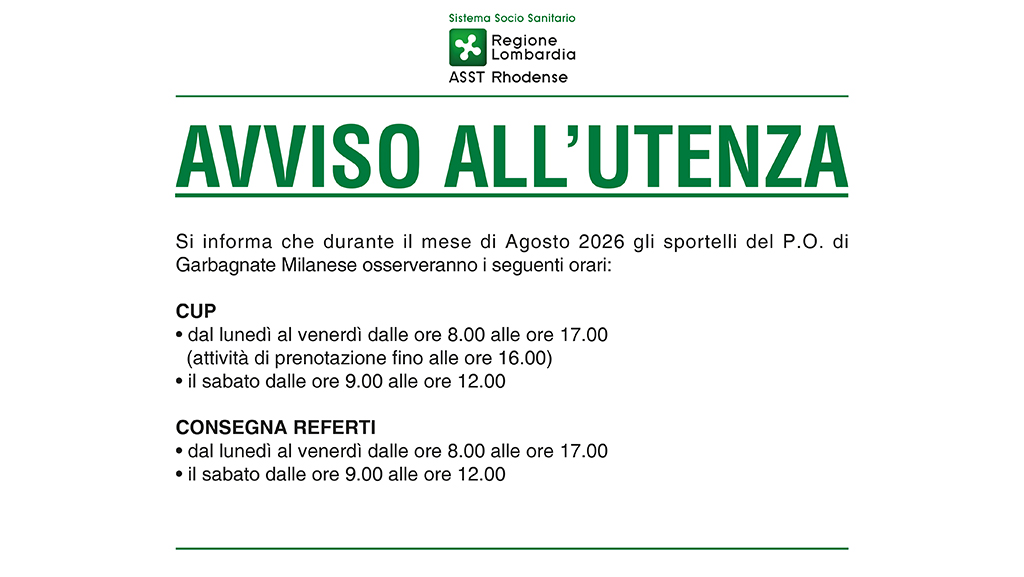 Chiusura Pot garbagnate Agosto